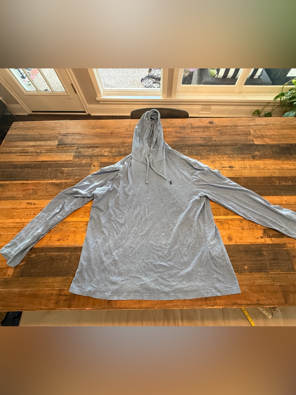 Polo by Ralph Lauren Light Blue Hooded Pullover Sweater